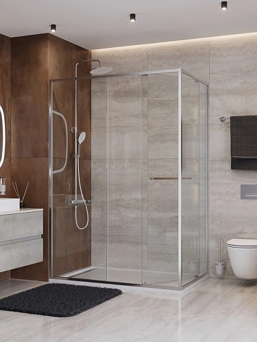 Душевой уголок CEZARES LUX-AH-FS-11-140/80-C-CR 140x80 см, профиль хром, стекло прозрачное Душевой уголок CEZARES LUX-AH-FS-11-140/80-C-CR 140x80 см, профиль хром, стекло прозрачное