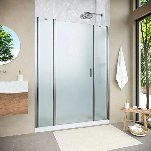 Душевая дверь Vegas-glass EP-2F NOVO h2000 200 04 10 L 2000 мм, профиль никель, стекло сатин Душевая дверь Vegas-glass EP-2F NOVO h2000 200 04 10 L 2000 мм, профиль никель, стекло сатин