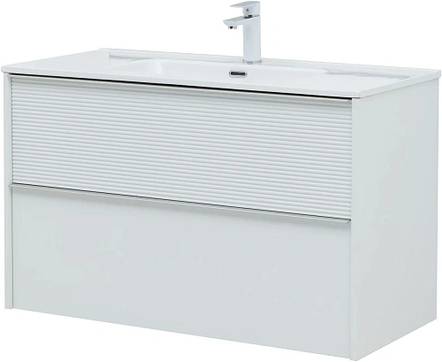 Тумба под раковину Aquanet Вита 100 белый матовый 00330474 подвесная Тумба под раковину Aquanet Вита 100 белый матовый 00330474 подвесная