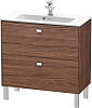 Картинка анонса товара «тумба под раковину duravit brioso br440701021 напольная 82 см орех темный»