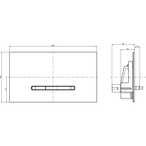 Клавиша смыва Villeroy & Boch ViConnect 922169D8 (9221 69 D8) антрацит матовый Клавиша смыва Villeroy & Boch ViConnect 922169D8 (9221 69 D8) антрацит матовый