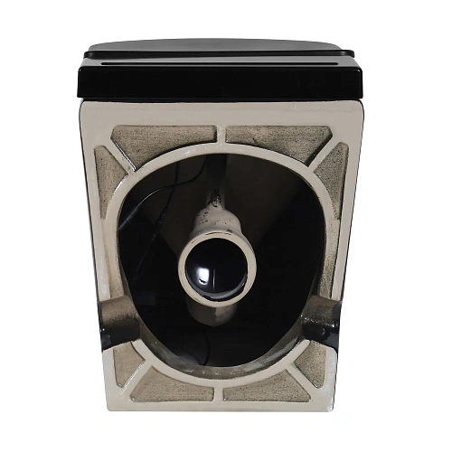 Унитаз приставной ABBER Bequem AC1115PMB черный матовый с импульсным смывом Унитаз приставной ABBER Bequem AC1115PMB черный матовый с импульсным смывом