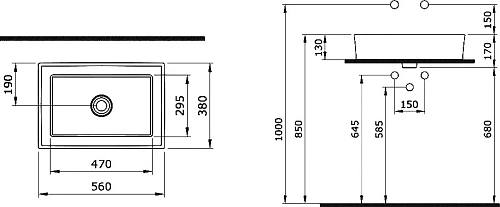Тумба с раковиной STWORKI Берген 100 белая со светлой столешницей, раковина Bocchi Vessel 1172-061-0125 566606 Тумба с раковиной STWORKI Берген 100 белая со светлой столешницей, раковина Bocchi Vessel 1172-061-0125 566606