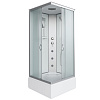 Картинка анонса товара «душевая кабина niagara classic ng-1108-14g (900х900х2150) средний поддон (26см) стекло матовое с полкой тонированное 11081424g»