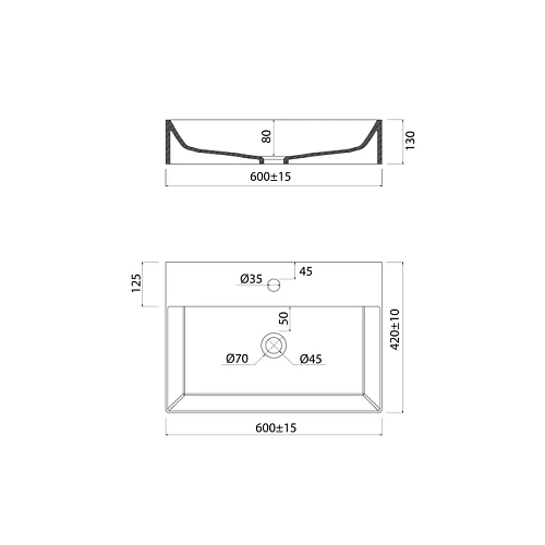Раковина IDDIS Bild BILWS60i27 накладная/подвесная, белый глянцевый Раковина IDDIS Bild BILWS60i27 накладная/подвесная, белый глянцевый