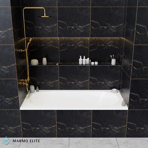 Ванна из искусственного камня Marmo-Elite Асти PW-180-80-2 1800x800 щелевой перелив, глянцевая Ванна из искусственного камня Marmo-Elite Асти PW-180-80-2 1800x800 щелевой перелив, глянцевая