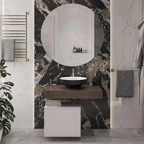 Комплект мебели STWORKI Ольборг 80 столешница дуб карпентер, без отверстий, с тумбой 50, с раковиной 536700 Комплект мебели STWORKI Ольборг 80 столешница дуб карпентер, без отверстий, с тумбой 50, с раковиной 536700