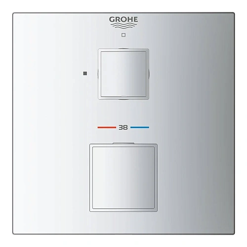 Смеситель для душа GROHE Grohtherm Cube, хром (24153000) внешняя часть термостата Смеситель для душа GROHE Grohtherm Cube, хром (24153000) внешняя часть термостата