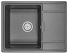 Кухонная мойка Granula 6503, ГРАФИТ (ЧЁРНО-СЕРЫЙ), кварц 650х500
