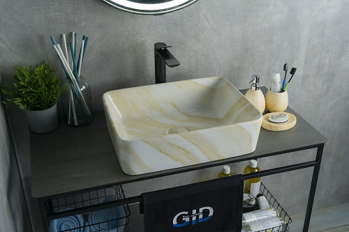 Раковина Gid Mnc600 54459 накладная под камень глянцевая 48x37x13 Раковина Gid Mnc600 54459 накладная под камень глянцевая 48x37x13