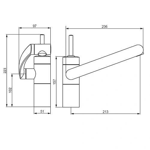 Смеситель для раковины Damixa Arc 290217264 никель Смеситель для раковины Damixa Arc 290217264 никель