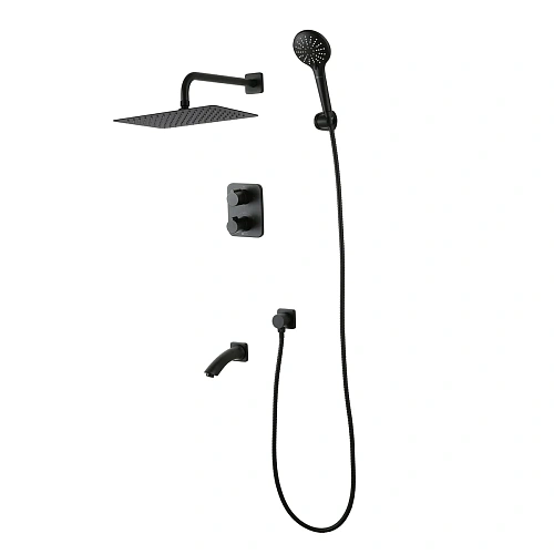 Душевая система Lemark Bronx LM3742BL термостатическая, встраиваемая, черный Душевая система Lemark Bronx LM3742BL термостатическая, встраиваемая, черный