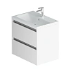 Тумба с раковиной AM.PM Pulse M91-FHX0602-WCC0602WG подвесная, 60 см, белый, глянец/графит