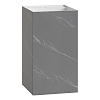 Картинка анонса товара «раковина boheme cube 802-gr напольная corian 480x480x850 grey base+white veins»