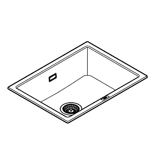 Кухонная мойка GROHE K700U с одной чашей, 610 x 460 мм, серый гранит (31655AT0) Кухонная мойка GROHE K700U с одной чашей, 610 x 460 мм, серый гранит (31655AT0)