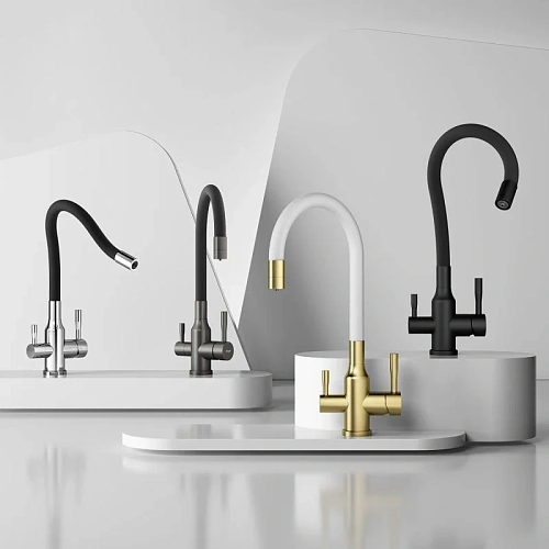 Смеситель для кухни Raglo R81.64.05 с гибким изливом с подключением к фильтру, сатин Смеситель для кухни Raglo R81.64.05 с гибким изливом с подключением к фильтру, сатин