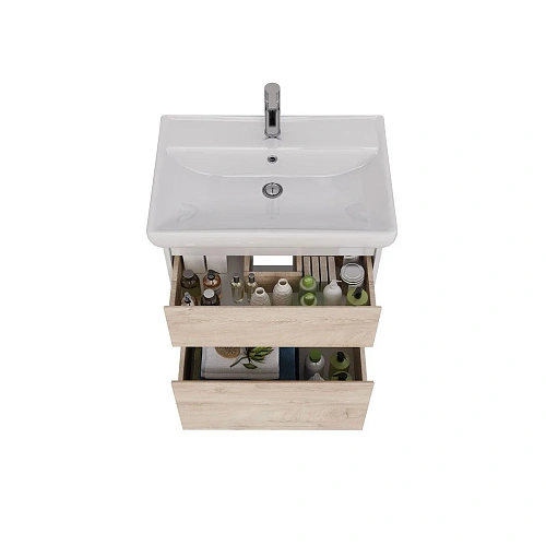 Тумба под раковину Lemark COMBI 70 см подвесная/напольная, дуб кантри/белый LM03C70T-dub Тумба под раковину Lemark COMBI 70 см подвесная/напольная, дуб кантри/белый LM03C70T-dub