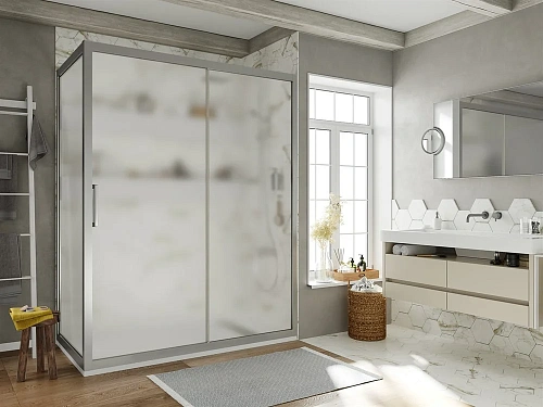 Душевой уголок STWORKI Эстерсунд 160x80 см профиль хром матовый, стекло матовое 467862 Душевой уголок STWORKI Эстерсунд 160x80 см профиль хром матовый, стекло матовое 467862