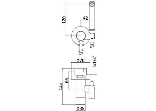 Гигиенический душ Paffoni Tweet Round ZDUP110NO (с внутренней частью) Гигиенический душ Paffoni Tweet Round ZDUP110NO (с внутренней частью)