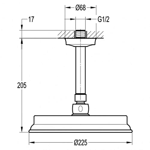 Верхний душ Swedbe Terracotta Art 2523 Верхний душ Swedbe Terracotta Art 2523