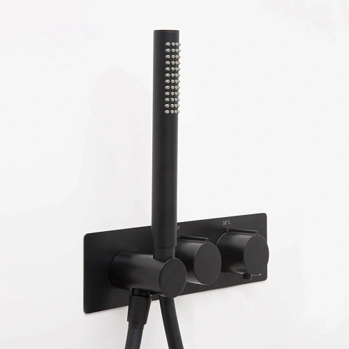 Смеситель для душа WasserKRAFT Elbe 7488 Thermo термостатический встраиваемый черный Смеситель для душа WasserKRAFT Elbe 7488 Thermo термостатический встраиваемый черный