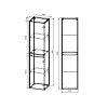 Шкаф-пенал Vincea Chiara/Luka 35 VSC-2CL150GS подвесной G.Stone Шкаф-пенал Vincea Chiara/Luka 35 VSC-2CL150GS подвесной G.Stone