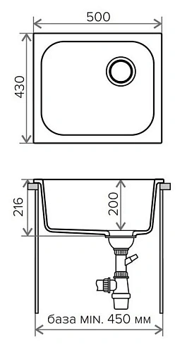 Кухонная мойка Polygran F-17 №14, серая F-17 №14 (Серый) Кухонная мойка Polygran F-17 №14, серая F-17 №14 (Серый)
