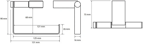 Держатель туалетной бумаги Bemeta VIA 135012222 Держатель туалетной бумаги Bemeta VIA 135012222