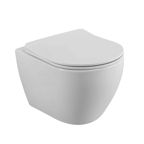 Унитаз подвесной CEZARES STYLUS-TOR CZR-6601-TH-TOR/SC безободковый с сиденьем и смывом TORNADO Унитаз подвесной CEZARES STYLUS-TOR CZR-6601-TH-TOR/SC безободковый с сиденьем и смывом TORNADO