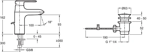 Смеситель для раковины Jacob Delafon Kumin с картриджем с3 (смещенный центр выпуска воды),E99444-CP Смеситель для раковины Jacob Delafon Kumin с картриджем с3 (смещенный центр выпуска воды),E99444-CP