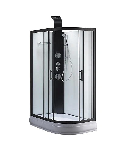 Душевая кабина Taliente с гидромассажем, 120x80x220см левая, профиль черный, прозрозрачное стекло, б TA-128CB(L) Душевая кабина Taliente с гидромассажем, 120x80x220см левая, профиль черный, прозрозрачное стекло, б TA-128CB(L)