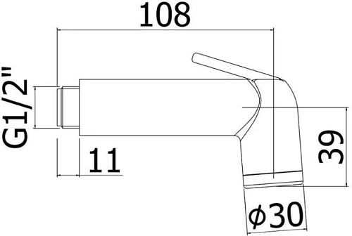 Гигиеническая лейка Paffoni Minorca ZDUP099CR Гигиеническая лейка Paffoni Minorca ZDUP099CR