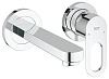 Картинка анонса товара «смеситель для раковины grohe bauloop на 2 отверстия, настенный монтаж, хром (20289000)»