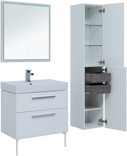 Тумба под раковину Aquanet Nova 75 белый (2 ящика) 00242262 Тумба под раковину Aquanet Nova 75 белый (2 ящика) 00242262