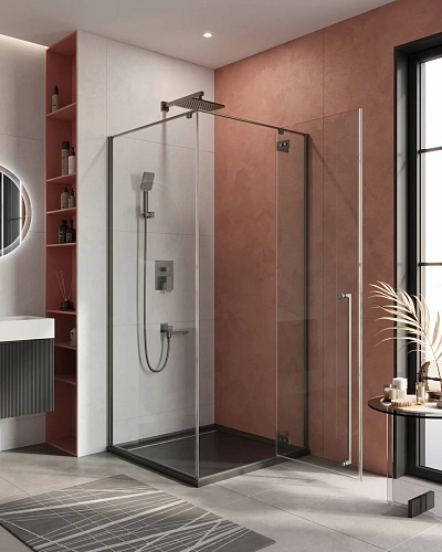 Душевой уголок CEZARES LINER-A-1-90-C-GM-R 90x90 см Душевой уголок CEZARES LINER-A-1-90-C-GM-R 90x90 см
