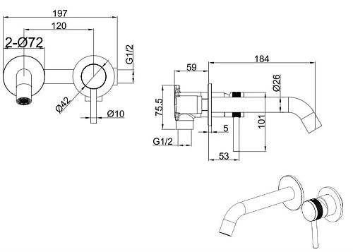 Смеситель для раковины Allen Brau Priority 5.31030-BN (с внутренней частью) никель Смеситель для раковины Allen Brau Priority 5.31030-BN (с внутренней частью) никель