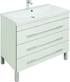 Тумба с раковиной Aquanet Верона 90 белый (напольная 3 ящика) 00287674 Тумба с раковиной Aquanet Верона 90 белый (напольная 3 ящика) 00287674