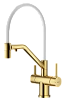 Смеситель для кухни Splenka S70.62.03 с гибким изливом с подключением к фильтру, золотой сатин