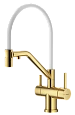 Смеситель для кухни Splenka S70.62.03 с гибким изливом с подключением к фильтру, золотой сатин Смеситель для кухни Splenka S70.62.03 с гибким изливом с подключением к фильтру, золотой сатин