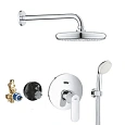 Душевая система GROHE Eurosmart Cosmopolitan с душевым гарнитуром и верхним душем Tempesta 210, хром 25183001 Душевая система GROHE Eurosmart Cosmopolitan с душевым гарнитуром и верхним душем Tempesta 210, хром 25183001