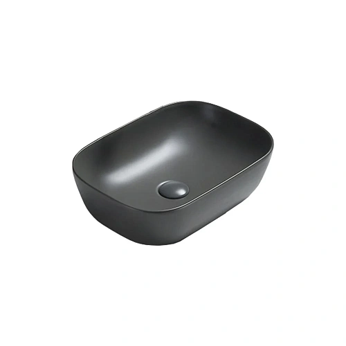 Раковина Vincea VBS-102MA, 455x325x135 керамическая, накладная, цвет антрацит матовый Раковина Vincea VBS-102MA, 455x325x135 керамическая, накладная, цвет антрацит матовый