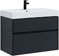 Тумба под раковину Aquanet Бруклин 85 антрацит матовый 00310142 Тумба под раковину Aquanet Бруклин 85 антрацит матовый 00310142