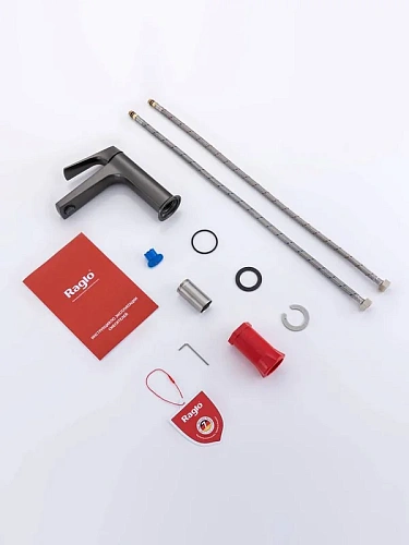 Смеситель для раковины Raglo R07.10.09 монолитный, графит Смеситель для раковины Raglo R07.10.09 монолитный, графит