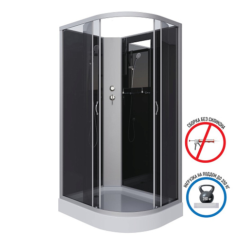 Душевая кабина Niagara Classic NG-3512-14LBK (1200х800х2000) низкий поддон (13см) стекло тонированное 35121433LBK Душевая кабина Niagara Classic NG-3512-14LBK (1200х800х2000) низкий поддон (13см) стекло тонированное 35121433LBK
