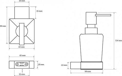 Дозатор жидкого мыла Bemeta VIA 135009042 Дозатор жидкого мыла Bemeta VIA 135009042