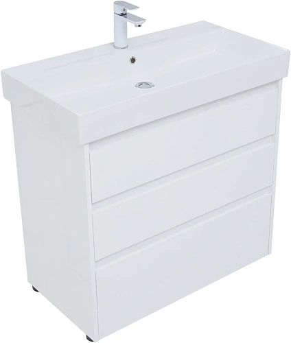 Тумба под раковину Aquanet Nova Lite 85 белый глянец (3 ящика) 00302475 Тумба под раковину Aquanet Nova Lite 85 белый глянец (3 ящика) 00302475