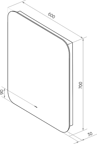 Комплект мебели DIWO Сочи 60 подвесная, антрацит 579275 Комплект мебели DIWO Сочи 60 подвесная, антрацит 579275