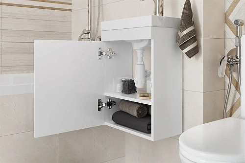 Комплект мебели DIWO Псков 40 , белая, в современном стиле, подвесная (комплект, гарнитур) 460601 Комплект мебели DIWO Псков 40 , белая, в современном стиле, подвесная (комплект, гарнитур) 460601