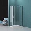 Душевой уголок BelBagno KRAFT-P-1-100-C-Cr-R 100x100 см, профиль хром, стекло прозрачное Душевой уголок BelBagno KRAFT-P-1-100-C-Cr-R 100x100 см, профиль хром, стекло прозрачное