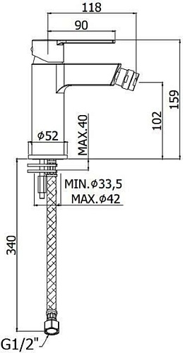 Смеситель для биде Paffoni Ringo RIN131CR Смеситель для биде Paffoni Ringo RIN131CR
